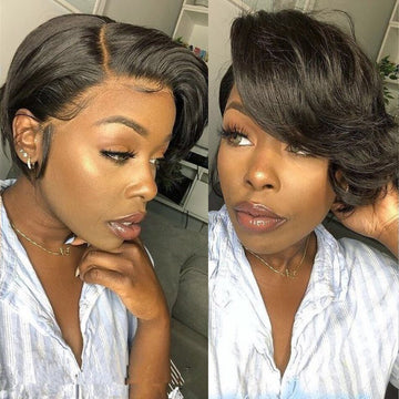 Curly Lace Wigs Natural Color Short Human Hair Bob Wig